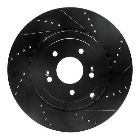 Dynamic Friction Co DFC Brake Rotor - Drilled and Slotted - Black 633-21039R