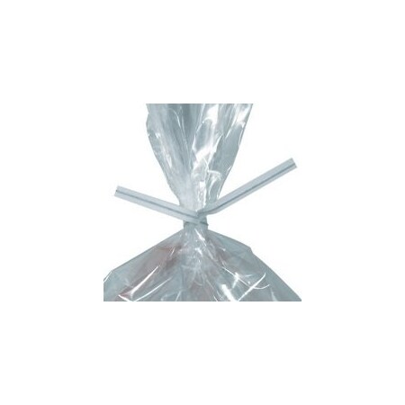 Bubblefast 2000-10 x 5/32'' White Paper Twist Ties, 2000PK BFPBT10W