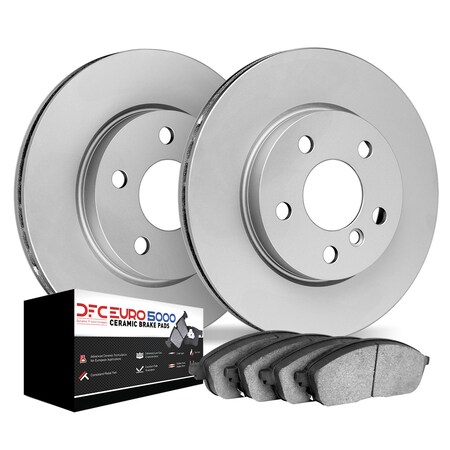 Dynamic Friction Co DFC GEOMET Rotors with EURO 5000 Ceramic Brake Pads 9602-74003