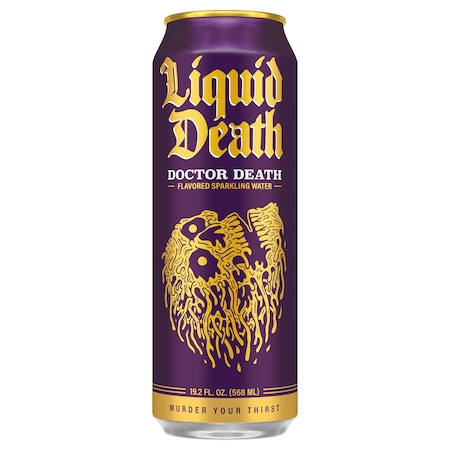 Liquid Death Doctor Death Sparkling Natural Mineral Water 19.2 fl. oz. 1 pk LD192DD-SINGLES