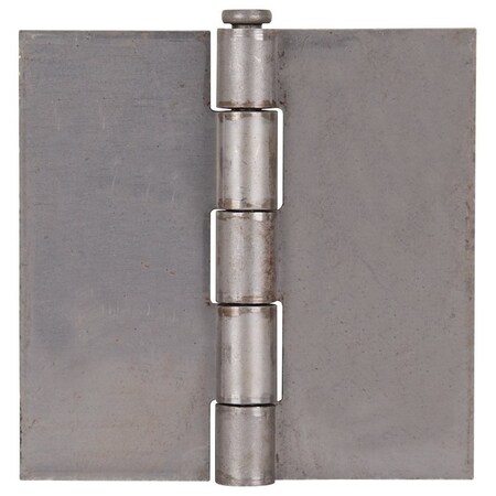 Prosource Door Hinge, 4 in W Door Leaf, 4 in H Door Leaf, 2.2 mm Thick Door Leaf, Steel, Plain Steel, 140 lb LR-021-PS