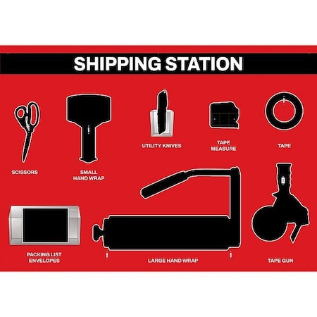 Visual Workplace Shipping Supplies Shadow Board 30-1910-3042-S42303