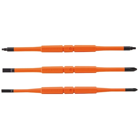 Klein Tools Screwdriver Blades, Insulated Double-End, 3-Pack 13157
