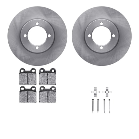 Dynamic Friction Co DFC Rotors with EURO 5000 Ceramic Brake Pads includes Hardware 6612-22006
