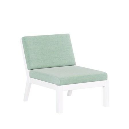 Polybird BREEZE DEEP SEAT SECTIONAL PIECE CENTER CHAIR       WHITE POLYBIRD P103-WT-CASP