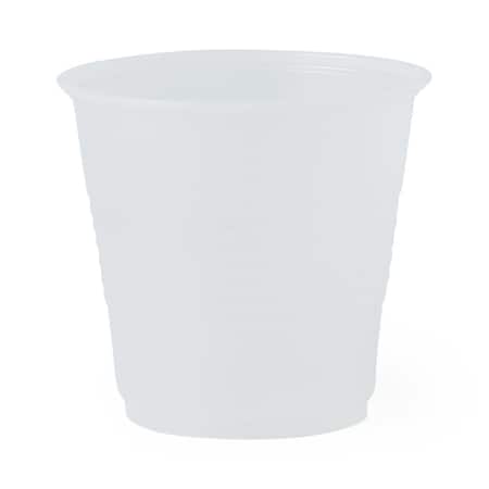 Medline Plastic Drinking Cup, Translucent, Disposable, Polystyrene, 3.5 oz., 2500PK NON030035
