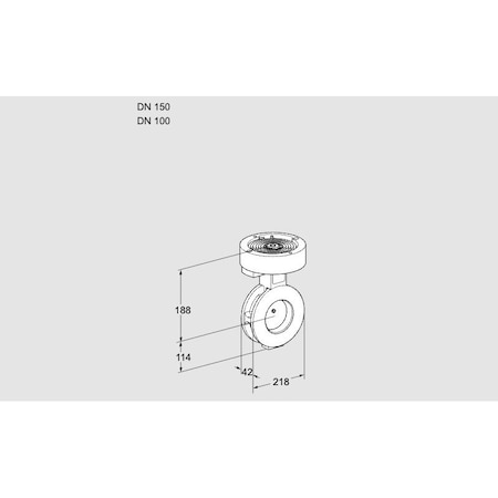 Honeywell Kromschroder Butterfly Valve - Gas Flow Control, Flange Mount, DN 40–150, 500 mbar KS88300021