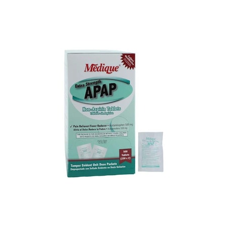 Medique APAP Tabs Extra Strength Pain Reliever/Fever Reducer, 500mg, 500PK 47682017513