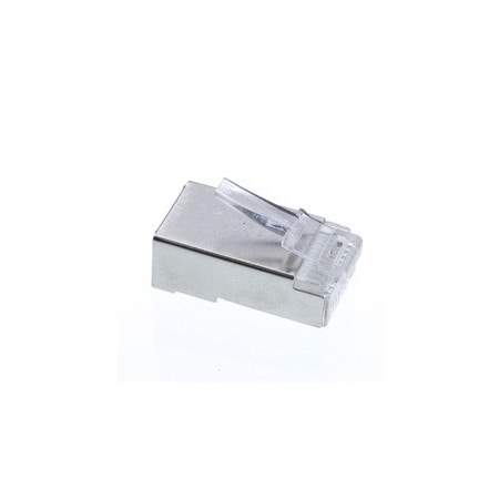 Cable Wholesale Shielded Cat5e RJ45 Crimp Connectors for Solid/Stranded Cable, 8P8C, POE Compliant, 50 pieces 31D0-51007