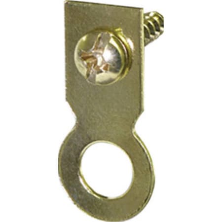 Totalturf 122227 Large Brass Plated Flat Ring Hanger, 4PK TO2670391