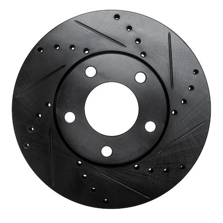 Dynamic Friction Co DFC Brake Rotor - Drilled and Slotted - Black 633-80041R