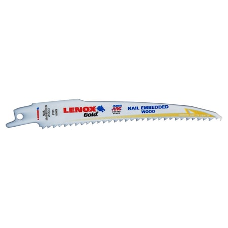 Lenox 6 in L x 6 TPI Reciprocating Saw Blade, 25 PK 21074B656GR