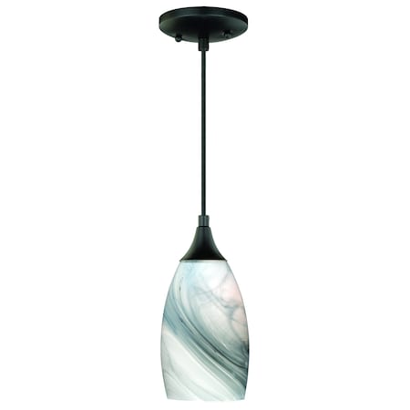 Vaxcel Milano Bronze Mini Pendant Ceiling Light Gray White Glass P0175
