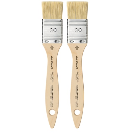 Da Vinci SYNTHETIC Mottler Brush, Synthetic Hog, Acrylic & Oil, Flat, Series 2429, Size 30, 2PK VA-2429_30