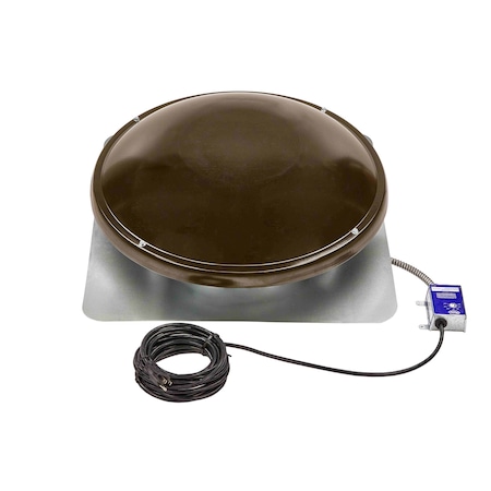 Gaf Master Flow 1050 CFM Galvanized EZ Cool Plug-In Power Roof Mount Attic Vent Fan with Humidstat, Weathered Wood EZCR1WWHT