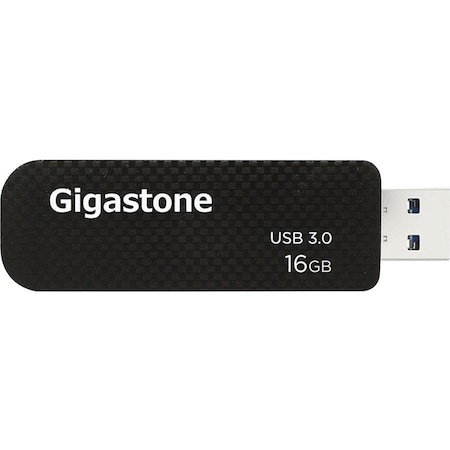 Gigastone Dane-Elec 16GB USB 3.0 Flash Drive - 16 GB - USB 3.0 - Black - 1 / Pack GS-U316GSLBL-R
