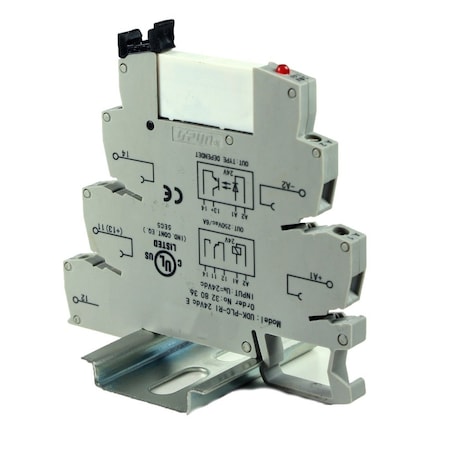 Automation Systems Interconnect Terminal Block Relay, DIN Rail Mount 24V, Low Profile Height, SPDT, 24Vdc Coil, 6A 250Vac Contact ASI328036