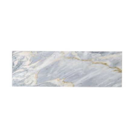 Apollo Tile Gray 4x12 Calacatta Bluette Marble Polished Subway Floor and Wall Tile 5 sqft/case, 15PK APLFBL88412PA