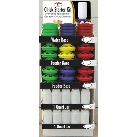 Miller Mfg Inc Chick Base & Jar Display- Assorted 1 Quart - CKDISP MI37126