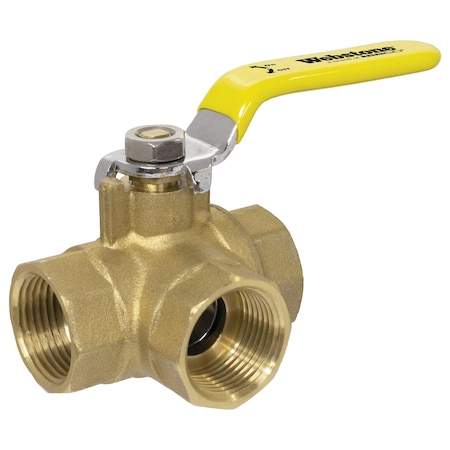 Nibco 3/4 Ips Fp Brass 3-Way L-Port Ball Valve H-40643