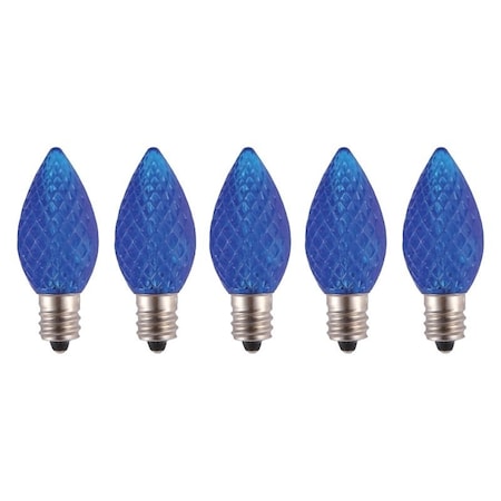 Hometown Holidays Bulb, Candelabra Lamp Base, LED Lamp, Crystal Blue Light 24774