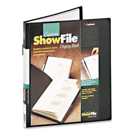 Cardinal Show File Binder, 24 Pockets, Black 50232