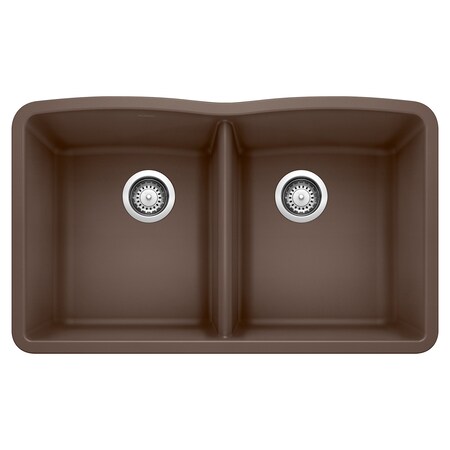 Blanco Diamond Equal Double Bowl, Cafe Brown 440182