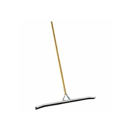 Magnolia Brush Non-Sparking Floor and Driveway Squeegee, Curved, 36 in, Neoprene, Includes Steel Bracketed Handle 455-4636-N