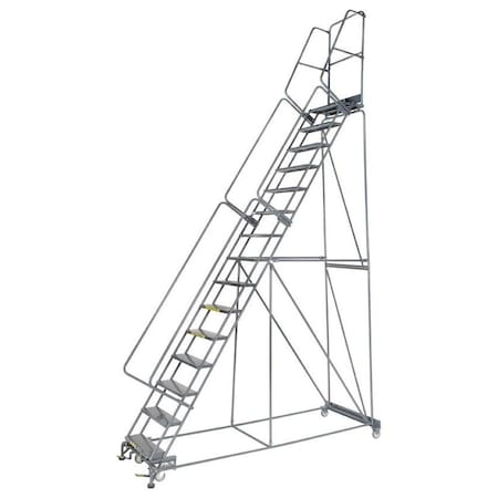 Ballymore Safety Rolling Ladder, Steel, 150 in.H 154014P
