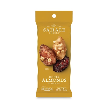 Sahale Snacks Glazed Mixes, Honey Glazed Almond, 1.5 oz, 18PK SMU00327