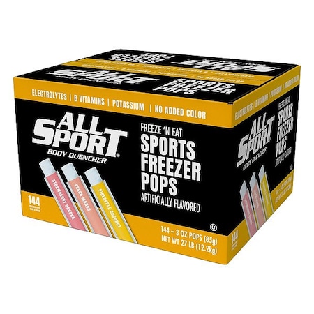All Sport Freezer Pop, Full-Sugar, Clear, PK144 10121517