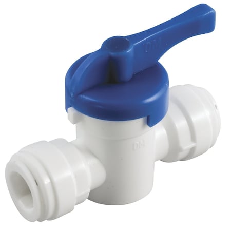 Anderson Metals 3/8'' x 3/8'' Plastic Push-In Ball Valve 53906-06