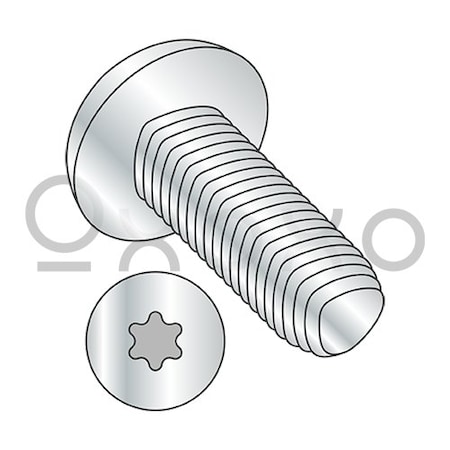 Oxoxo M6-1.0X40 Din 7500 C E Pan 6 Lobe Recess Thread Rolling Screw Full Thread Zinc Bake Wax, 300PK 512513