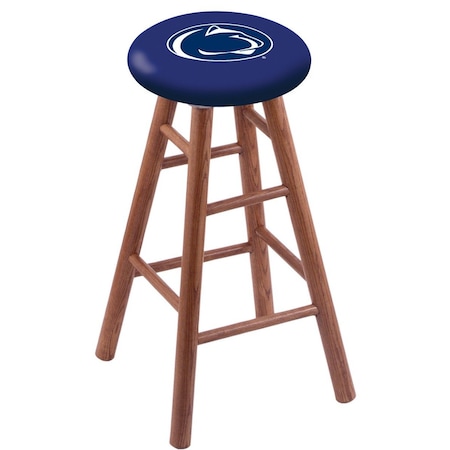 Holland Bar Stool Co Oak Bar Stool, Medium Finish, Penn State Seat RC30OSMed