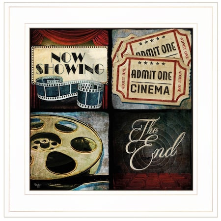 Homeroots At the Movies I 1 White Framed Print Wall Art 406598