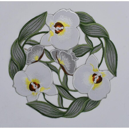 Sinobrite 16 in. Elegant Orchid Doily H9418-016