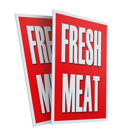 Signmission Fresh Meat, Plastic Signs Only 24 Inch x 36 Inch, Corrugated Plastic, 2PK CSB-2436-2PACK-Fresh Meat