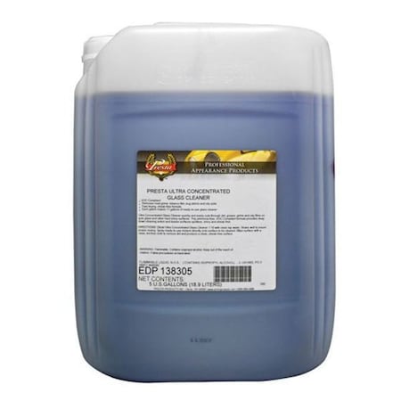 Presta Products Ultra Concentrated Glass Cleaner, 5 gallon Can, Purple 138305