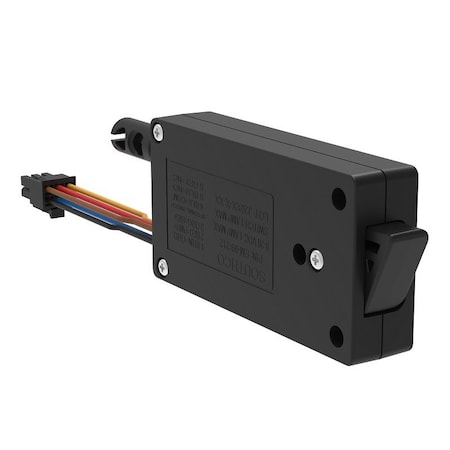 Southco Miniature Electronic Slide Bolt, Side Mount, With Microswitch, With Mechanical Override Plastic EM-05-21-111