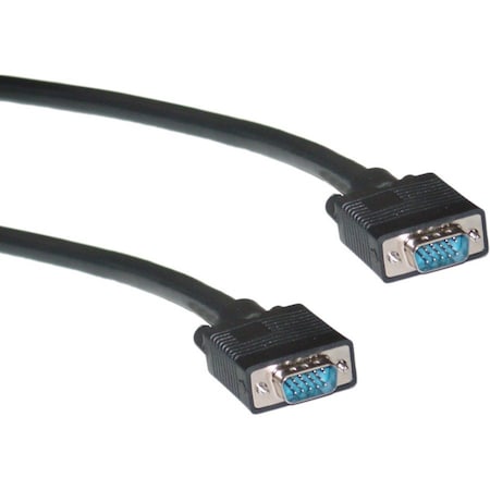 Cable Wholesale SVGA Cable, Black, HD15 Male, Coaxial Construction, Double Shielded, 50 foot 10H1-20150NF