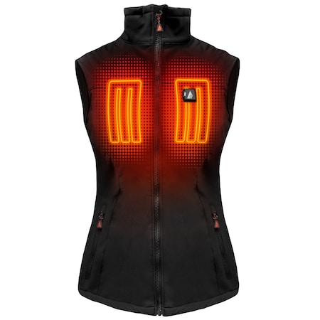 Actionheat 5V Battery Heated Softshell Vest, Women's, Black, L 675595807916
