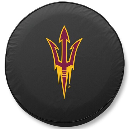 Holland Bar Stool Co 34 x 8 Arizona State Tire Cover with Pitchfork Logo TCAArizSt-FBK