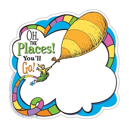 Tosafos Dr Seuss Oh The Places Paper Cut Outs, 3PK TO3482312