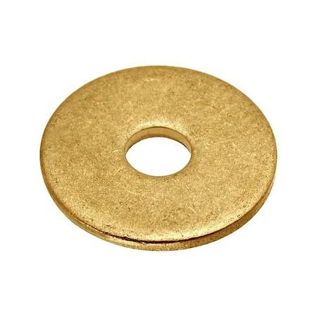 Zoro Select Flat Washer, For Screw Size #2 , Brass Plain Finish, 5 PK WASB#2WBR