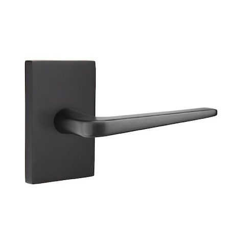 Emtek Residential Door Levers Privacy Right Hand Flat Black 5212ATNUS19RH