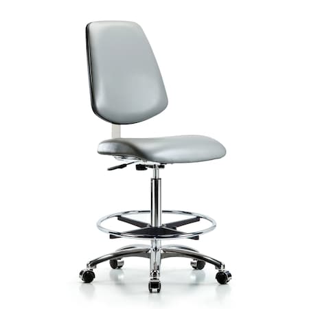 Blue Ridge Ergonomics Vinyl Clean Room Chair BR-CLR-VHBCH-MB-CR-CF-CC-8840