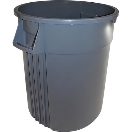 Impact Products 44 qt Round Heavy Duty Plastic Can, Gray, Open Top, Plastic 7744-3