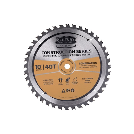 Century Drill & Tool Construction Combination Mitre Saw Blade 10213