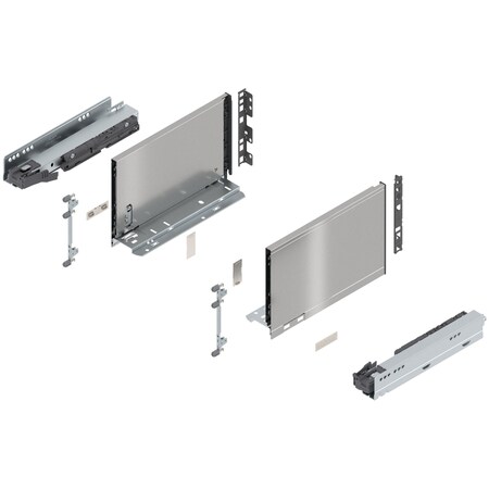Blum 11in. C Height Legrabox Stainless Drawer Set, 125 Lbs Weight Rating 770C27S0I