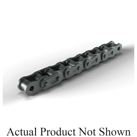 Hkk Chain Riveted Standard Roller chain, 10 ft OAL, 1/4 P, 0.13 Dia x 1/8 in W Roller, Alloy Steel RC025R1A